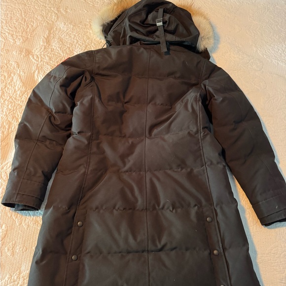 Canada Goose Black Shelburne Parka with Fur Hood Excellent Womens Large - Picture 3 of 16
